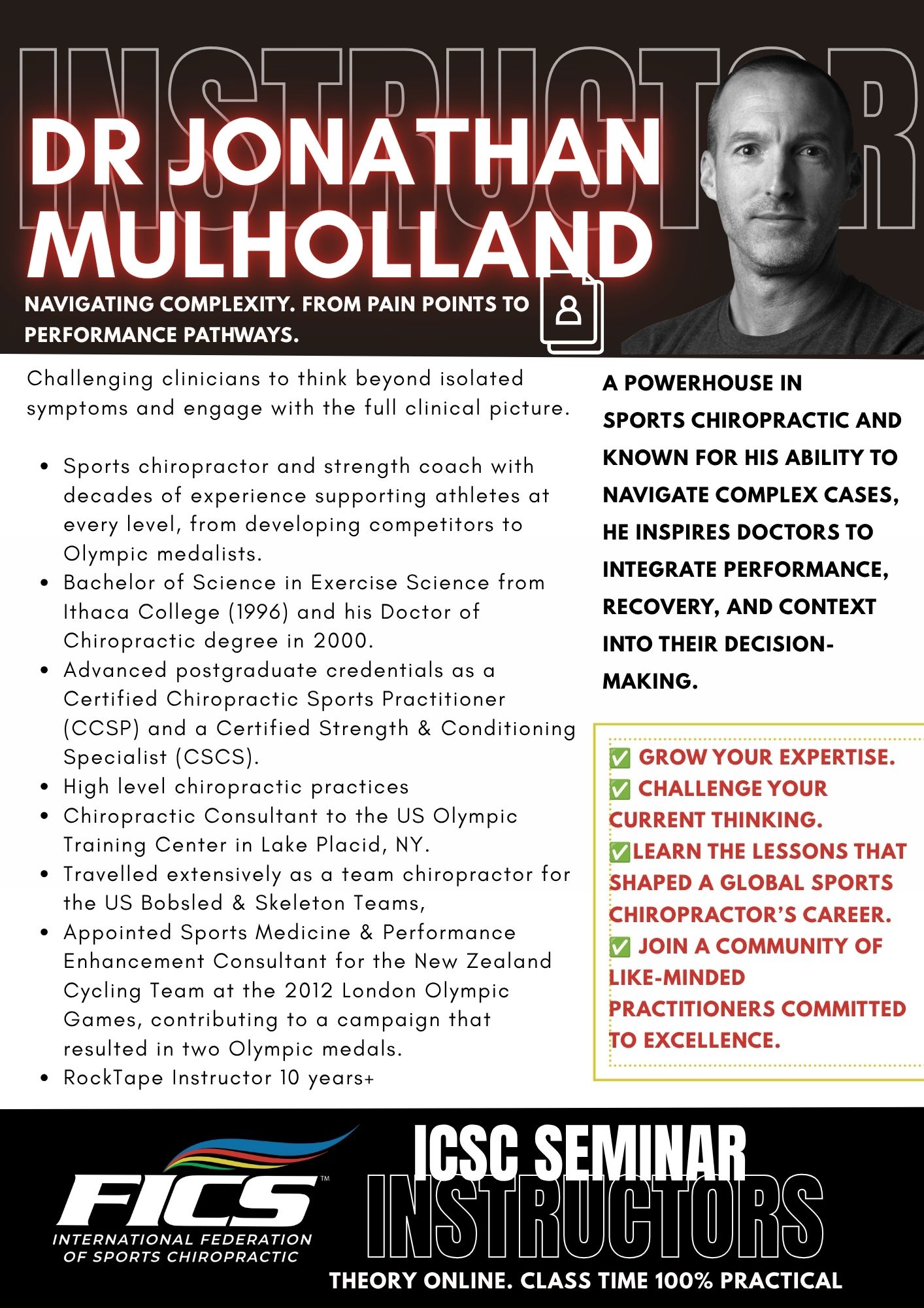 Dr Jonathan Mulholland instructor profile